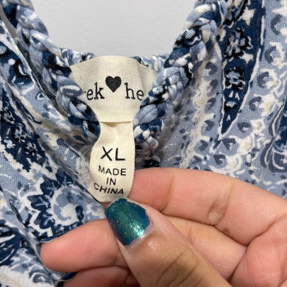 Derek Heart Blue design Dress - Picture 4 of 5